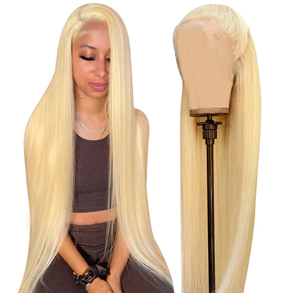 Blonde Lace Front Wigs 613 Straight Hair HD Lace Wig 13x4 Lace Frontal Wig 180% Density
