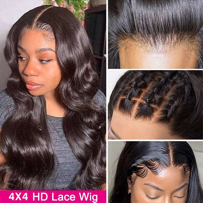 16A Virgin Human Hair 13×4×6 nvisible HD Lace Wig 32Inch Body Wave Long Wig Vip Beauty Hair