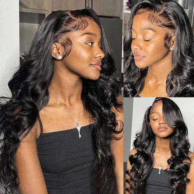 Vip Beauty Hand-made Full 13*6 Frontal Wig Transparent Lace Body Wave Wig