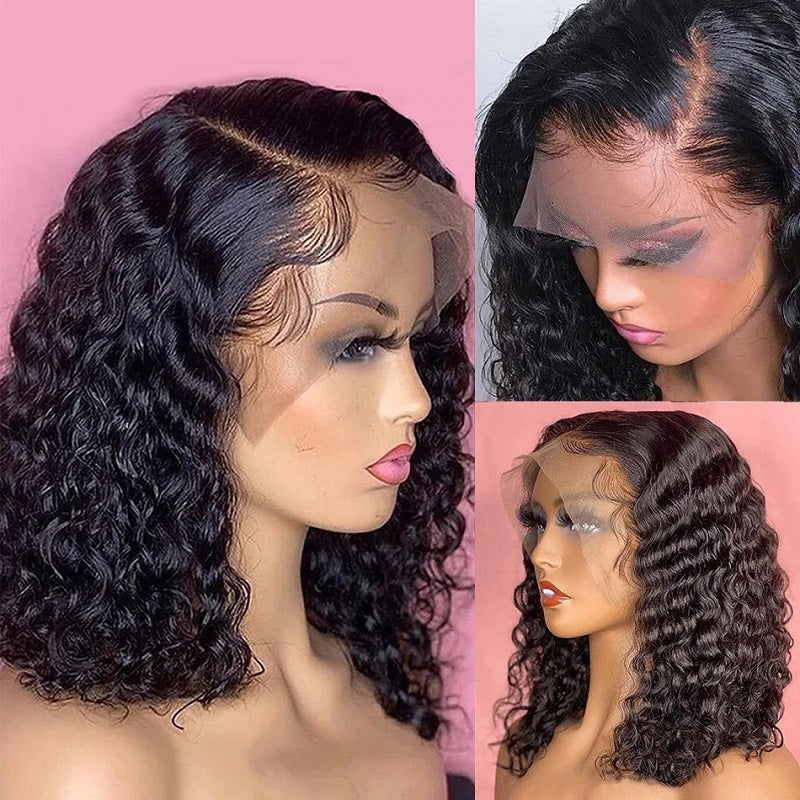 Bob Wig Styles 13×4 Lace Front Wig Deep Wave Human Hair Brazilian Hair Wig