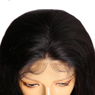 Human Hair Lace Closure Wig Transparent Lace 4x4 Closure Wig Straight Hairstyle