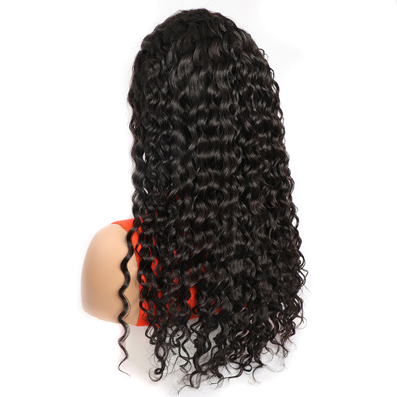 Vip Beauty Transparent lace 13*6 Frontal Wig Water Wave Human Hair Wig