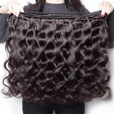 Brazilian Body Wave Virgin Human Hair 3 Bundles With Lace Closure For Sale