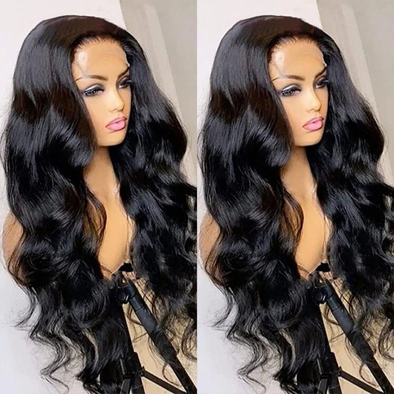 4x4 Closure Wig Human Hair Lace Closure Wig Transparent Lace Body Wave Wig