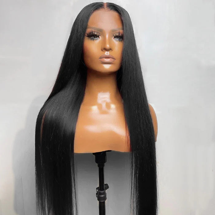 HD Lace Wig 5×5 Glueless Wig Wear and Go Straight Hair 180 Density Pre-Cut Lace Wig