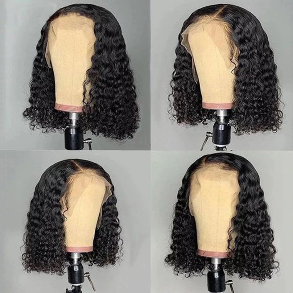 Bob Wig Styles 13×4 Lace Front Wig Deep Wave Human Hair Brazilian Hair Wig