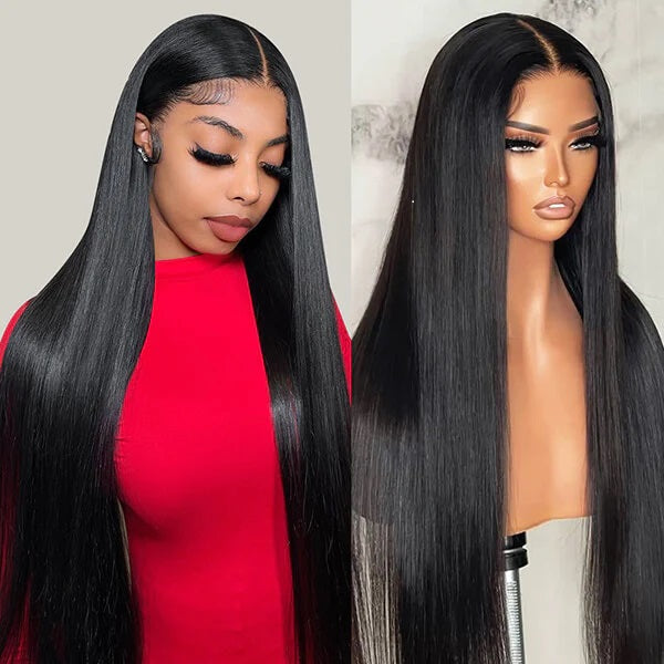 HD Lace Wig 5×5 Glueless Wig Wear and Go Straight Hair 180 Density Pre-Cut Lace Wig
