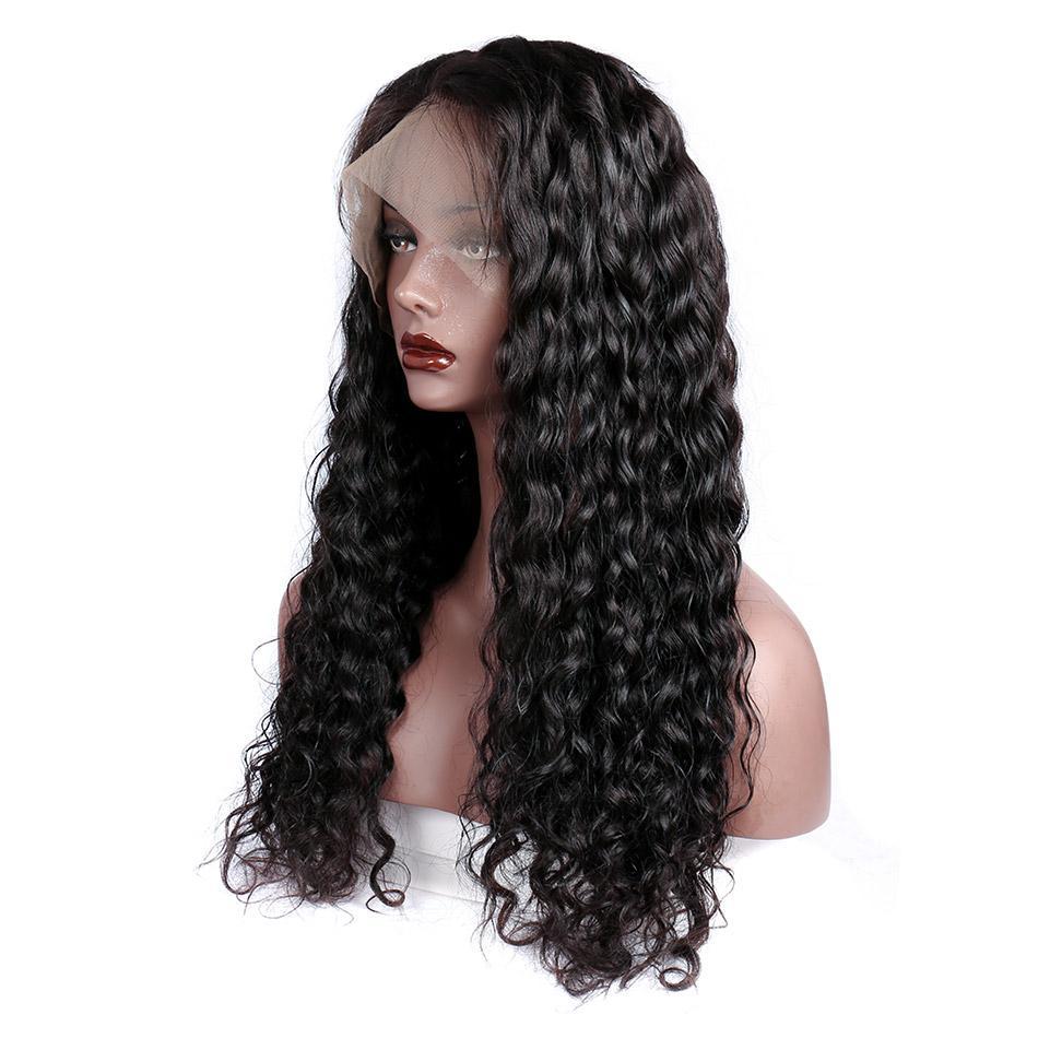  150 Density Brazilian Water Wave 360 Lace Wigs Remy Human Hair Wigs For Black Women Pre Plucked With Baby Hair