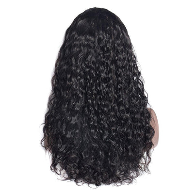  150 Density Brazilian Water Wave 360 Lace Wigs Remy Human Hair Wigs For Black Women Pre Plucked With Baby Hair back