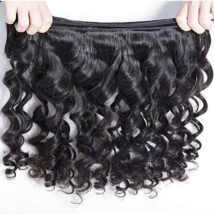  Peruvian Loose Wave 3 Bundles Unprocessed Virgin Human Hair Extensions-hair weft show