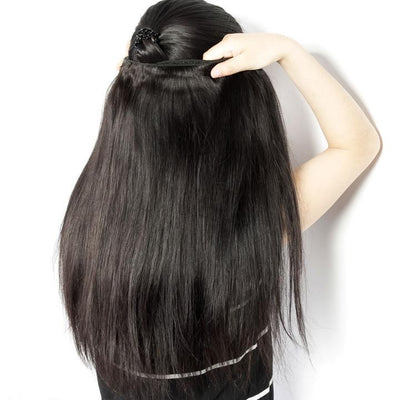  Malaysian Virgin Remy Straight Human Hair 3 Bundles-hair weft display
